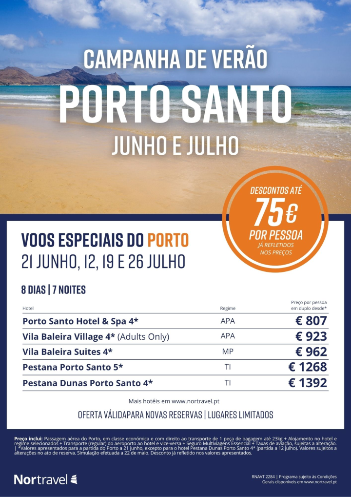Campanha Verão - Voos especiais do Porto